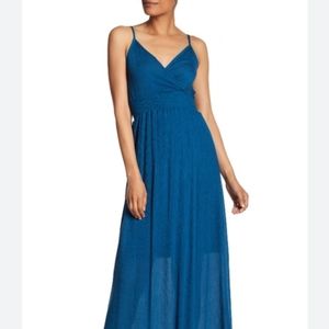 West Kei Gauze Maxi Dress Blue, Size small